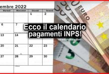 Calendario pagamenti INPS dicembre 2022: tutte le date